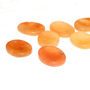 Natural Peach Aventurine <b>Worry</b> <b>Stone</b> Healing Crystal Palm Thumb <b>Stone</b> for Meditation Reiki Stress Relief Gift - Product Image 1