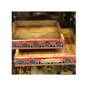 ชุดถาดไม้สำหรับเสิร์ฟชากาแฟ2ขนาดถาดช็อคโกแลตถาดเสิร์ฟขนม - Product Image 6