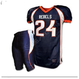 Uniforme de football américain de couleur et de taille personnalisées en gros uniforme de football américain de meilleur fournisseur nom d'équipe personnalisé - Product Image 2