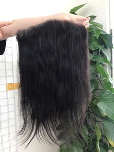 Extensions de cheveux humains Remy à fermeture frontale, lisses, couleur noire, vierge, excellente qualité, chinois, vente en gros - Product Image 6