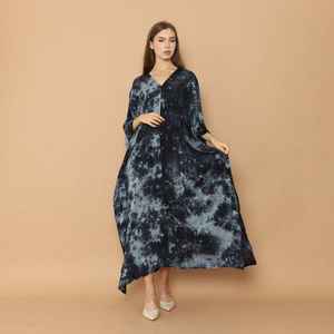 Vestido largo bohemio elegante y elegante para mujer, caftán largo con tinte de corbata, vestidos informales de noche holgados, 100% algodón Natural - Product Image 6