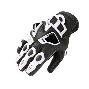 Guantes de cuero de dedo completo para carreras de motos, guantes de mujer Fabricados en cuero PU para motocross - Product Image 1