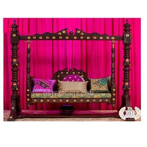 Stylish Wedding Mehndi Function <b>Swing</b> for Bride <b>Wooden</b> <b>Swing</b> for Wedding Sangeet Night Stunning Mehndi Night <b>Swing</b> for Wedding - Product Image 1