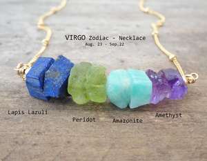 Collar de piedra natal de piedras preciosas naturales sin tratar, 92,5 plata de ley, collares hechos a mano de astrología de 20 "de largo - Product Image 6