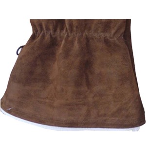 Top quality Brown color New style Genuine Cowhide Leather Fur lining Winter ski heated gloves USA 2023 - Product Image 4