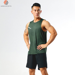 Débardeur sans manches noir pour homme, col rond, motif à pois, séchage rapide, vêtements de sport, polyester tricoté - Product Image 4