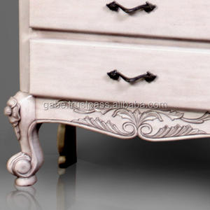 Handcrafted French Farmhouse Mesh Cabinet: <b>Solid</b> Mahogany <b>Wood</b>, Ideal for Elegant Display and Storage - Product Image 3