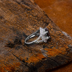 ที่มีคุณภาพสูงธรรมชาติ Smoky ควอตซ์แหวนพลอย925เงินสเตอร์ลิงเครื่องประดับแหวนแต่งงานที่งดงามสำหรับซัพพลายเออร์ขายส่ง - Product Image 4