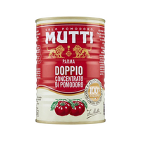 Conserves de tomates douces pelées Mutti, en conserve sous vide, double concentré, tube de 130 g, sans OGM, certifié HACCP, fabriqué en Italie