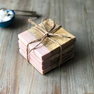 Posavasos de mármol negro, decoraciones para el hogar, posavasos creativos de lujo de estilo europeo, alfombrilla, posavasos de mármol de madera Natural Para PEC - Product Image 4