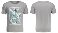 T-shirt vintage à manches courtes pour homme Rioleaf, imprimé en sérigraphie personnalisée, mélange de coton et de viscose, toucher doux, tricoté