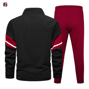 Polyester Tracksuit Sweat <b>Shirt</b> Jogger Set <b>Men's</b> Athletic Jogging Running Wear Customized Logo Print Latest Style 2025 OEM - Product Image 2