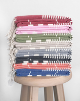 Serviette de bain HAREM 100% coton turc Peshtemal, motif rayé rouge, séchage rapide, absorbante, tissée, personnalisable, plage, maison, spa, piscine