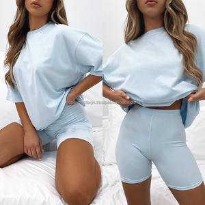 T-shirts à manches courtes oversize à épaules tombantes pour femmes, coupe ample 100% coton flanelle/batik/popeline pour le printemps et l'été - Product Image 3