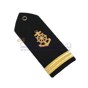 เครื่องแบบพิธีการที่กําหนดเอง คณะกรรมการไหล่กองทัพเรืออเมริกัน Epaulets เสือคู่สมอ 1 บาร์พร้อมเย็บปักถักร้อย | คณะกรรมการไหล่ epaulette