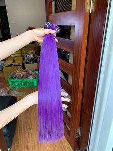Couleur pourpre super double trame droite dessinée 100% cheveux bruts vietnamiens avec un prix de gros abordable - Product Image 3