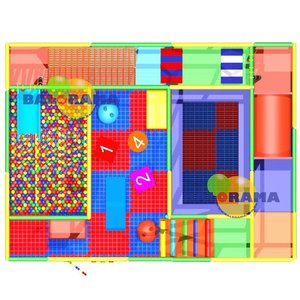 Aire de jeux intérieure Happy Forest 7X5X2.5 Mt pour une utilisation scolaire - Product Image 4