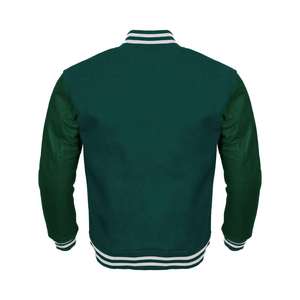 Chaqueta de lana de manga de cuero para hombre, chaqueta de béisbol de diseño personalizado para exteriores, chaquetas de universidad para invierno - Product Image 4