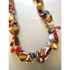 Collar de Cuentas de Resina Pulida de Estilo Vintage de Anam Handicraft para Mujer, Hecho a Mano en Uttar Pradesh - Product Image 2