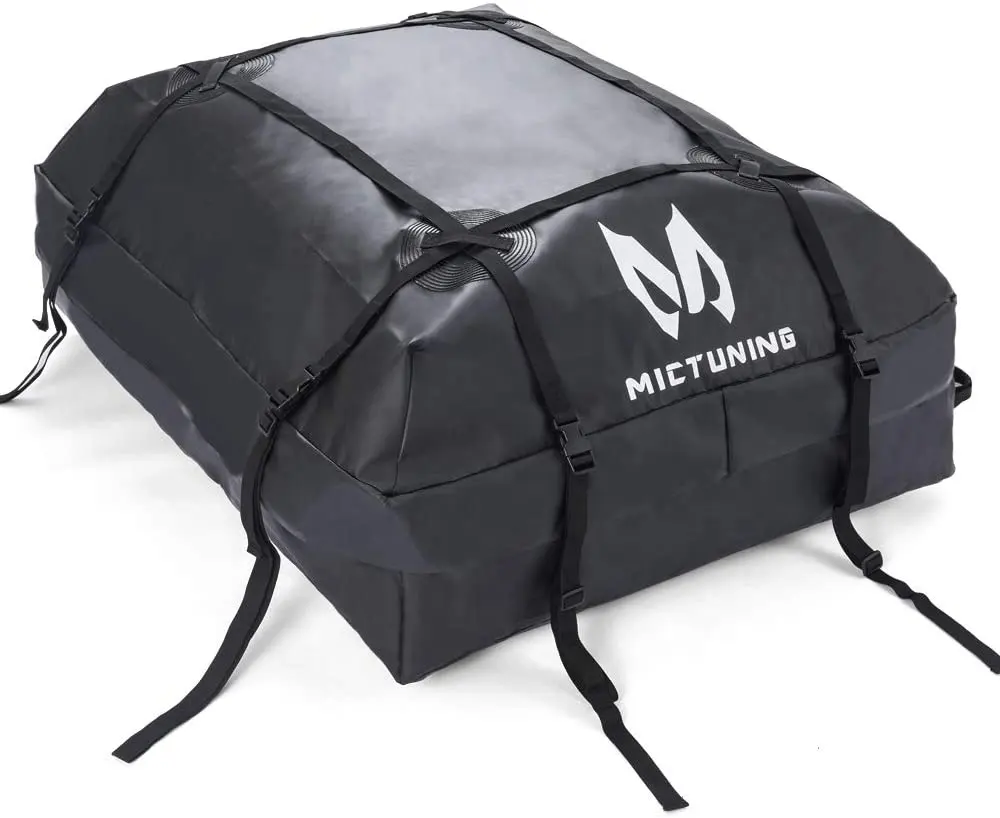 MICTUNING15Cubic Feet Rooftop Cargo Car Carrier Top Carrier Roof Luggage Rack Storage Bag Cargo Storage Equipment