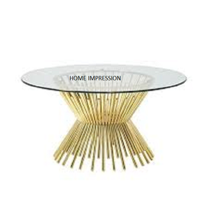 Tables d'appoint en métal corail doré, nouvelles tables d'appoint modernes faites à la main par des designers - Product Image 6