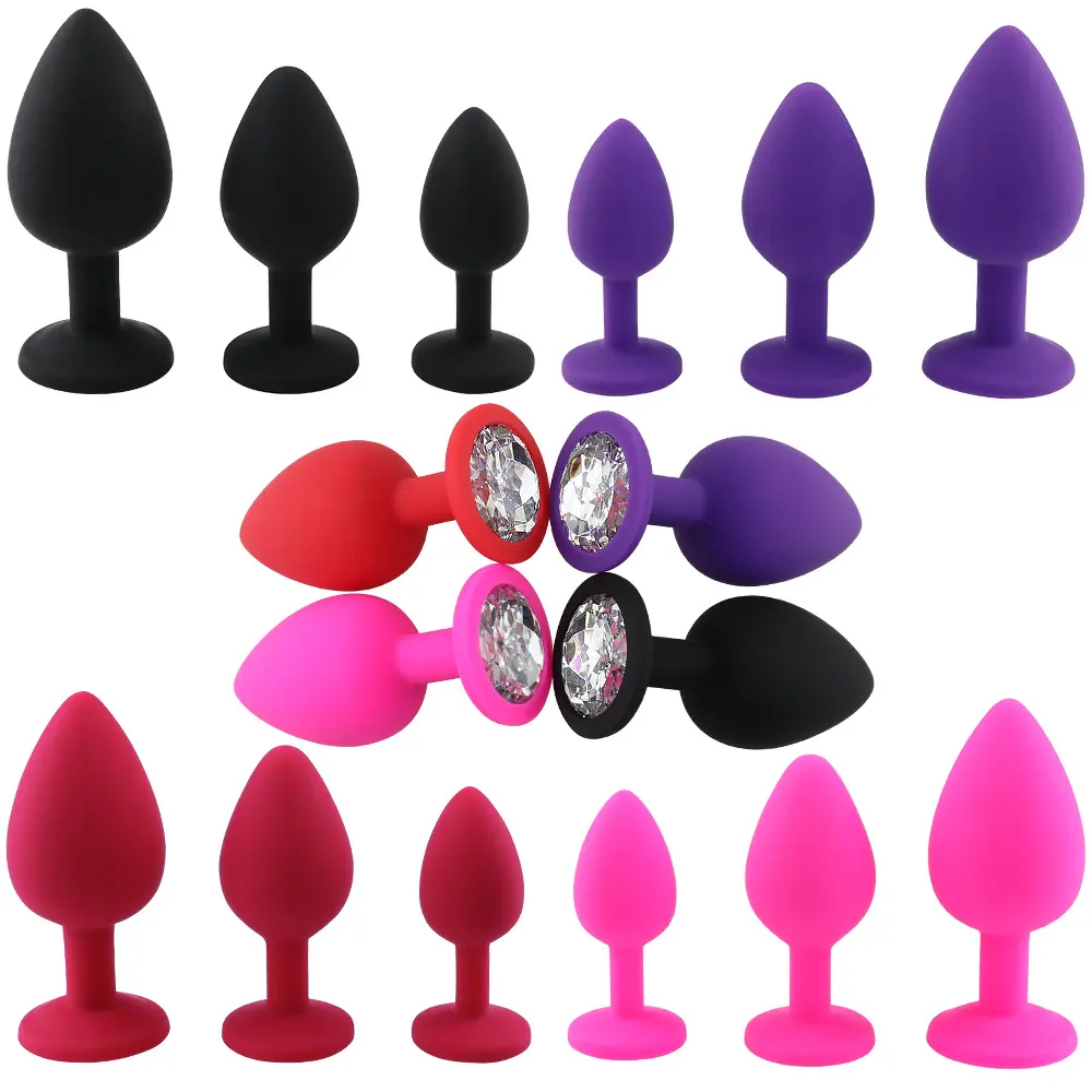 Tapón Anal de silicona para parejas, tapón sexual Unisex de 3 tamaños diferentes, juguetes para adultos para hombres y mujeres