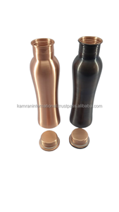 Botella de Agua Saludable ecológica de cobre y metal con tapa para yoga, gimnasio, actividades al aire libre y camping - Product Image 5