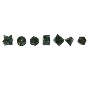 Cristaux de gemme naturels personnalisés en gros, ensemble de géométrie d'orgone d'aventurine verte de guérison - Product Image 1