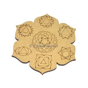 100% bolsa de joyería de terciopelo personalizado posavasos grabado de siete Chakras - Product Image 1