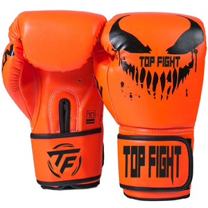 Guantes de boxeo de cuero con soporte de muñeca de Velcro de alta calidad para entrenamiento al por mayor guantes de entrenamiento deportivo guantes de boxeo - Product Image 2