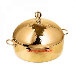 Hotpot en acier inoxydable d'excellente qualité Casserole faite à la main Hot Selling Designer Chauffe-plats de luxe en métal - Product Image 4