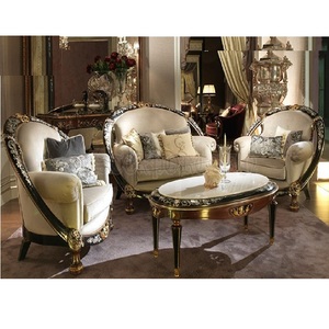 Sofá de Madera de Estilo Europeo Moderno para Sala de Estar, Muebles de Lujo de Madera de Teca, Sofá de Madera de Teca de Estilo Italiano para Sala de Estar - Product Image 1