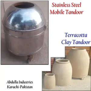 Tandoor-producto de arcilla Natural de acero inoxidable, para Tandoori Roti Desi Tandoor, horno caliente para productos horneados