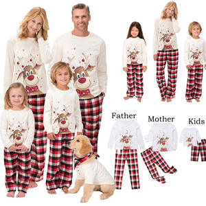 Pijama de una pieza Unisex para Navidad, traje con estampado navideño, Conjunto de pijama familiar de manga larga para dormir - Product Image 1