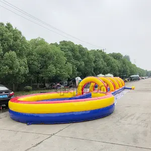 Professional supplier Best selling pvc kid slip N slide inflatable water slid with pool