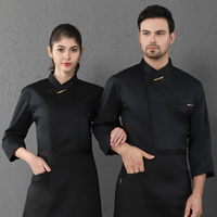 Executive Chef Jas Lange Mouwen Schort Keuken Jas Keuken Werk Uniform Hotel Vrouwen Ober Restaurant Kleding