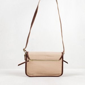 Logotipo personalizado patrón geométrico lienzo algodón forro hecho a mano señoras Cross Body Slings bolsa cierre de cremallera estilo Ins para uso diario - Product Image 3