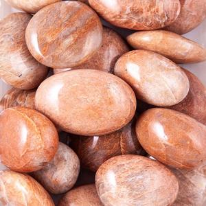 Piedra preciosa pulida de la mejor calidad, piedra lunar de melocotón, piedra de Palma curativa Natural, cristales de Palma, piedra de ágata, piedra de Palma, al por mayor - Product Image 3