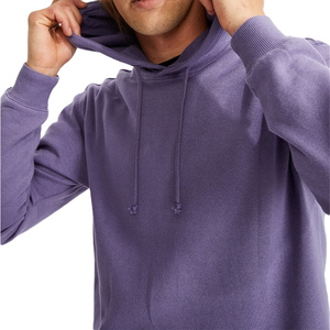 2021 Custom bulk design logo blank fleece fitness men casual full Sleeve purple color pure cotton fleece as per customer demand. - Product Image 5