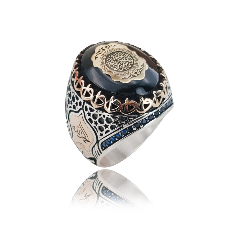 Best Selling Islamic Silver Rings for Muslim Men Wholesale Fashion