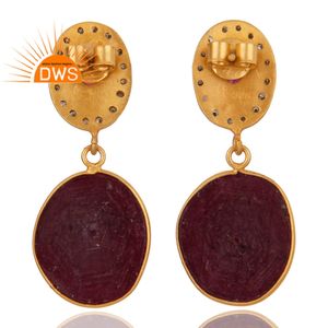 Boucles d'oreilles pendantes en pierre précieuse pour femme, ensemble de bijoux en argent 925, plaqué or 18k, vente en gros - Product Image 3