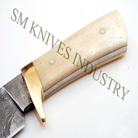 Pisau Koki Baja Karbon Damascus Buatan Tangan 10 inci, Pisau Tempur, Peralatan Dapur Profesional, Pola Tangga, Tajam Seperti Pisau Cukur