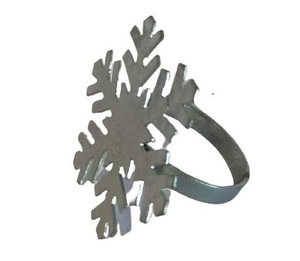 Plata de Metal de hierro decoración de la Mesa de mejor venta de copo de nieve diseño de forma de anillo de servilleta cocina Uso de decoración de Metal anillo de servilleta - Product Image 1