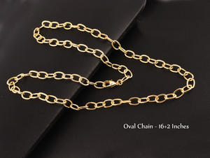 Chaîne en laiton plaqué or 18k, 18 + 2 pouces, 5x7mm, collier ovale suspendu, bijoux faits main, offre spéciale, livraison gratuite - Product Image 6