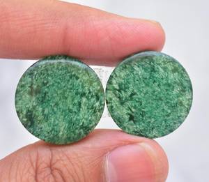 Lot de pierres précieuses Aventurine naturelles, 2 pièces, Cabochon Bio Aventurine, vrac, pour boucles d'oreilles - Product Image 4