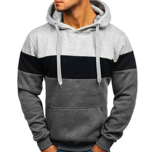 Sudaderas con Capucha de Forro Polar Tricolor de Alta Calidad para Hombre, 100% Algodón, Estilo Casual de Invierno, Diseño OEM, Color Liso - Product Image 4