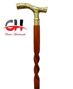 Bastón para correr de moda hecho a mano antiguo latón macizo Derby mango hecho a mano bastón de madera Vintage bastón regalo - Product Image 3