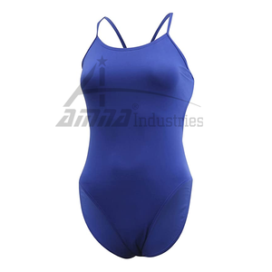 Traje de baño de talla personalizada para mujer, traje de baño de Color azul, venta al por mayor - Product Image 1