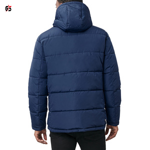 Vestes bouffantes légères pour hommes, t-shirt respirant et chaud pour l'hiver, avec fermeture éclair, en tissu Polyester OEM 100%, Logo personnalisé - Product Image 6