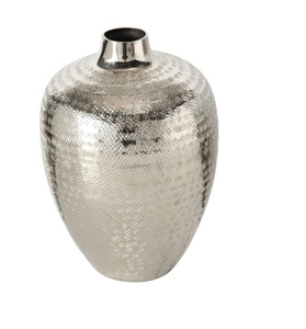 Florero decorativo de metal y plata, jarrón de Decoración de mesa, 25 cm - Product Image 1